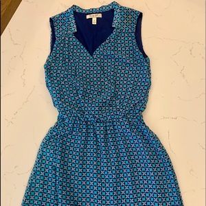 NEW Floral Navy & White Wrap Empire Dress SMALL